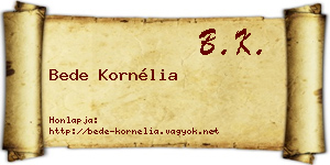 Bede Kornélia névjegykártya